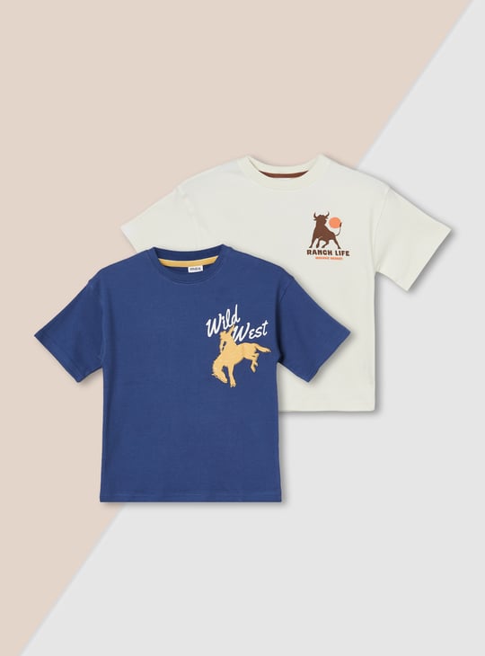 Boys Printed T-shirt - Pack of 2