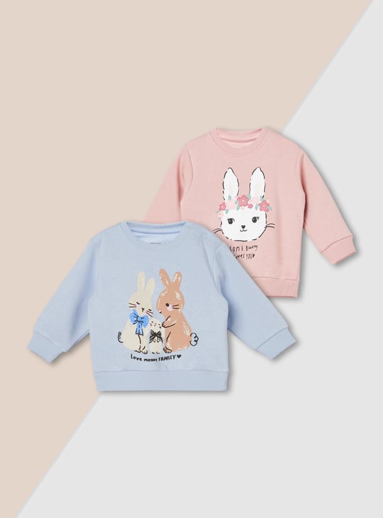 Girls Printed Sweatshirt - Pack of 2