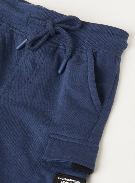 Boys Solid Cargo Shorts - Pack of 2