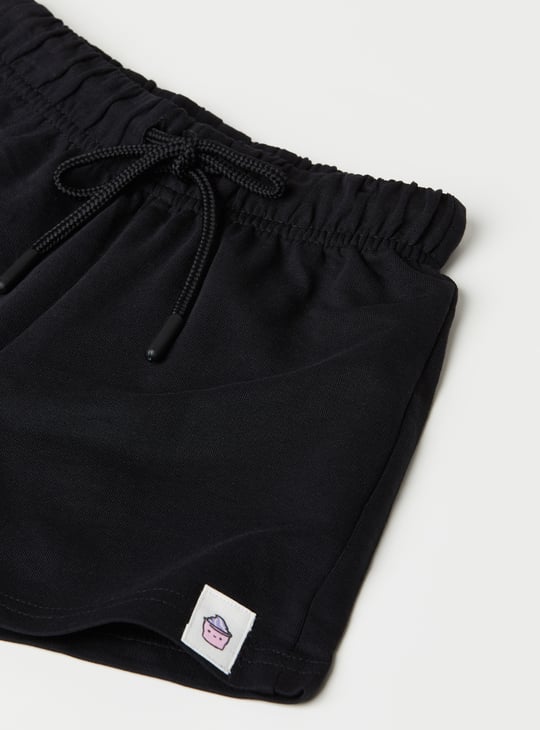 Girls Solid Shorts - Pack of 2