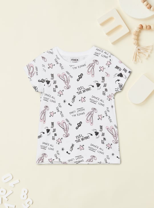 Girls Printed T-shirt - Pack of 2