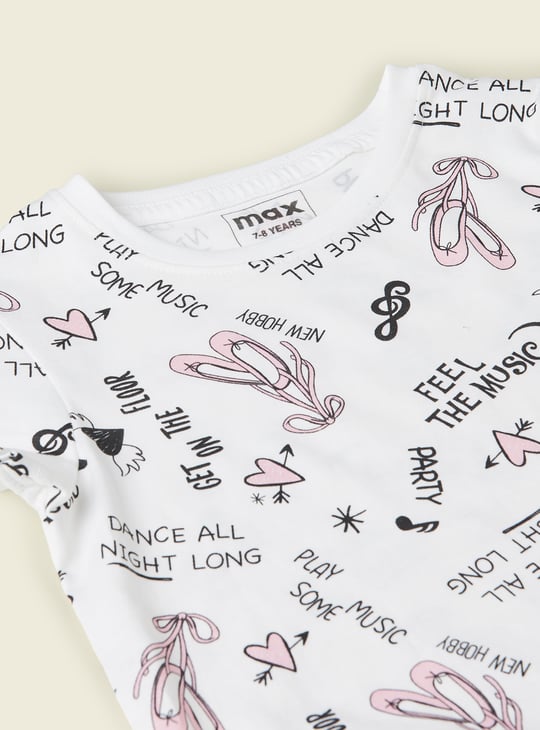 Girls Printed T-shirt - Pack of 2