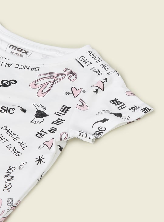 Girls Printed T-shirt - Pack of 2