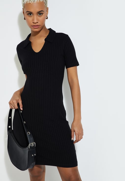 Buy URB_N Women Ribbed Bodycon Dress Online at just Rs. 899.0