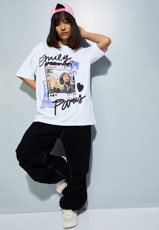 Buy URB_N Women Emily In Paris Printed T-shirt Online at