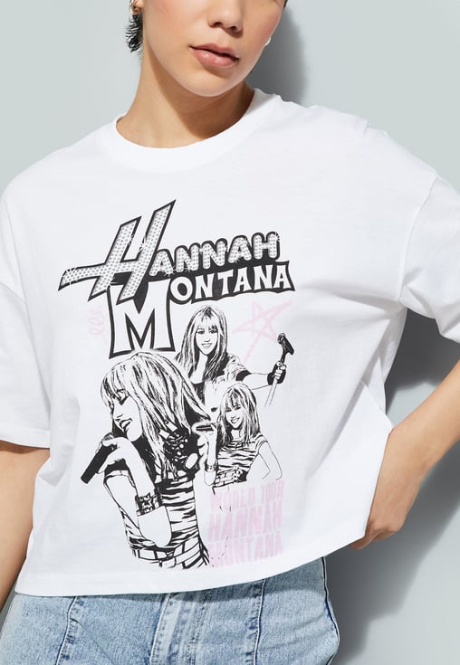 Hannah Montana Tシャツ（黒・白） Amazon.com: Black VAVD Man's Hannah Montana 2 100% Cotton T