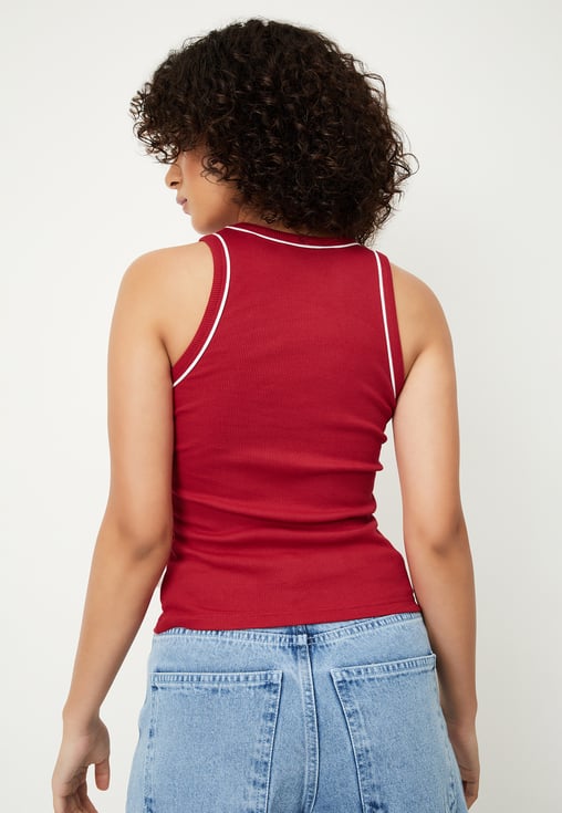Buy Women Ribbed Tank Top Online at just Rs. 499.0 - 1000014780271