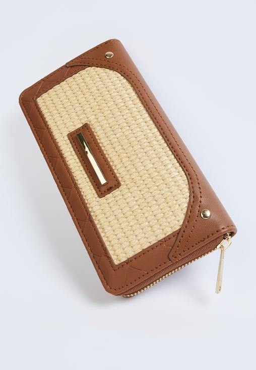 Buy Women Textured Zip-Around Wallet Online at just Rs. 599.0