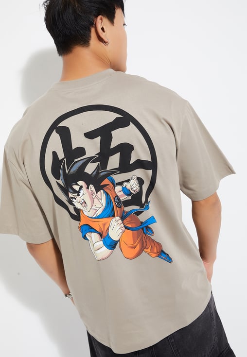 Buy URB_N Men Dragon Ball Z Print Oversized T-shirt Online at just