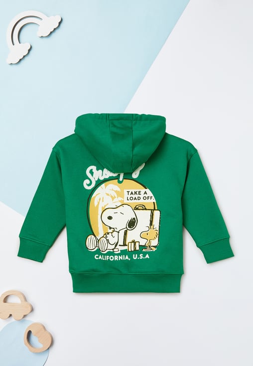 SNOOPY。 Buy Boys Snoopy Printed Oversized Hooded Sweatshirt Online at just