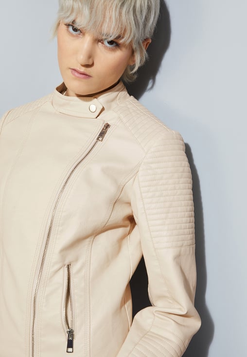 Buy ALAYA F x URB_N Women Textured Biker Jacket Online at just Rs