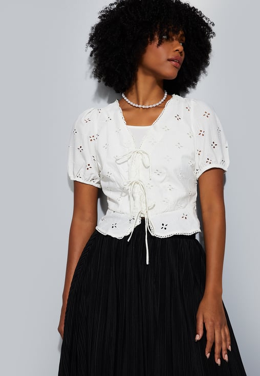 Buy ALAYA F x URB_N Women Schifilli Top with Camisole Online at