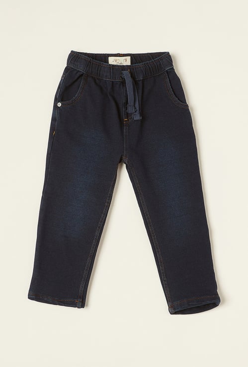 Juniors Denim Jeans with Drawstring Closure