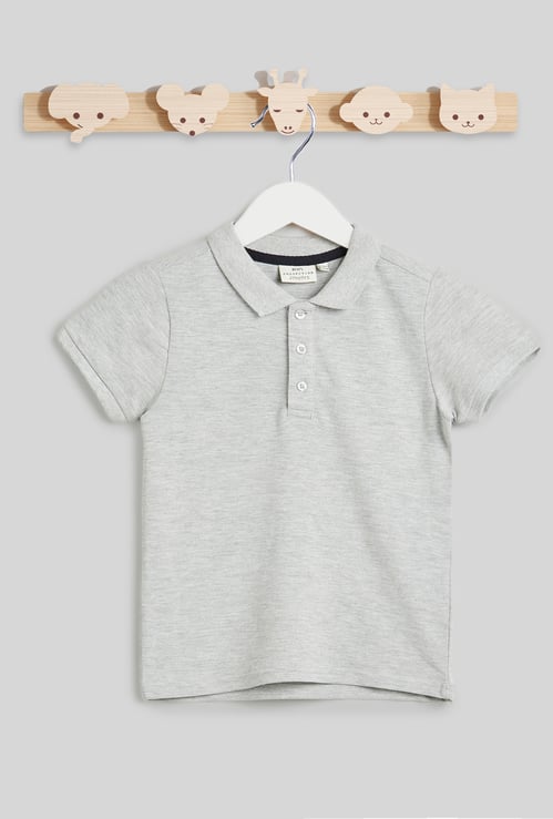 Juniors Solid Polo T-shirt