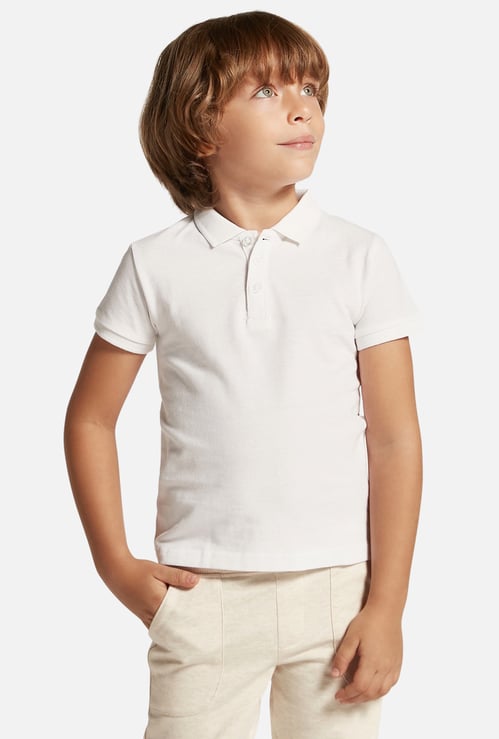 Juniors Solid Polo T-shirt