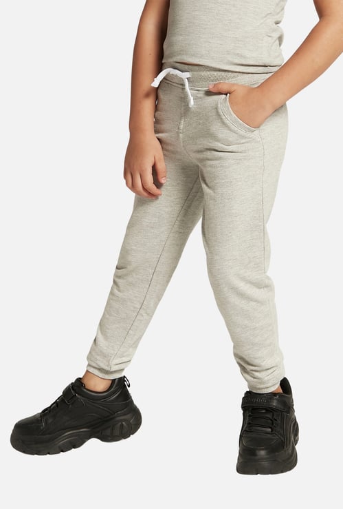 Juniors Solid Joggers with Drawstring Closure and Pockets