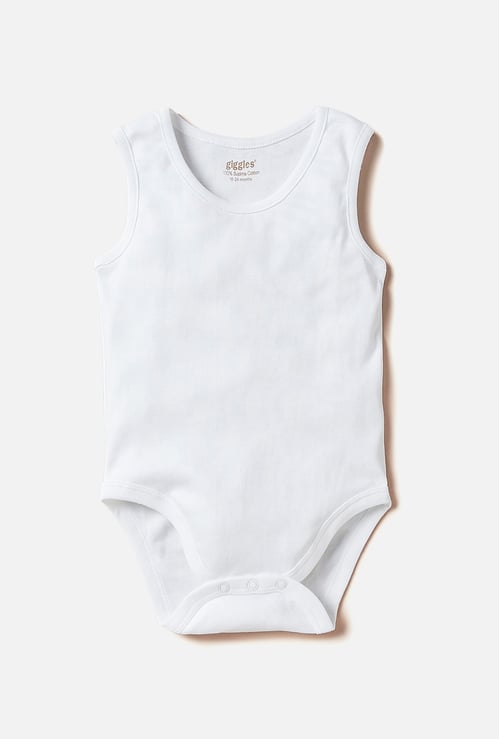 Giggles Solid Sleeveless Bodysuit