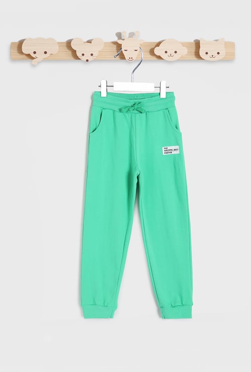 Juniors Solid Drawstring Joggers with Pockets