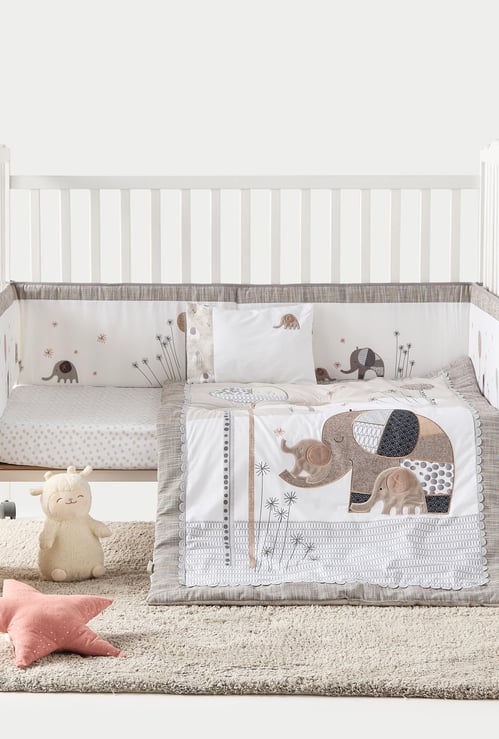 Juniors 5-Piece Elephant Applique Comforter Set - 90x130 cm