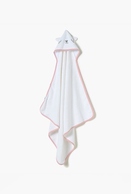 Juniors Kitty Embroidered Towel with Hood - 76x76 cm