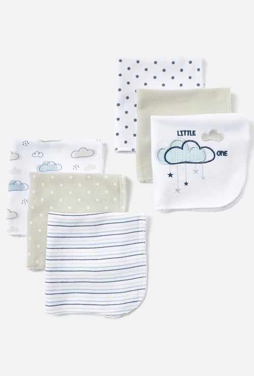 Juniors Printed Washcloth - Set of 6