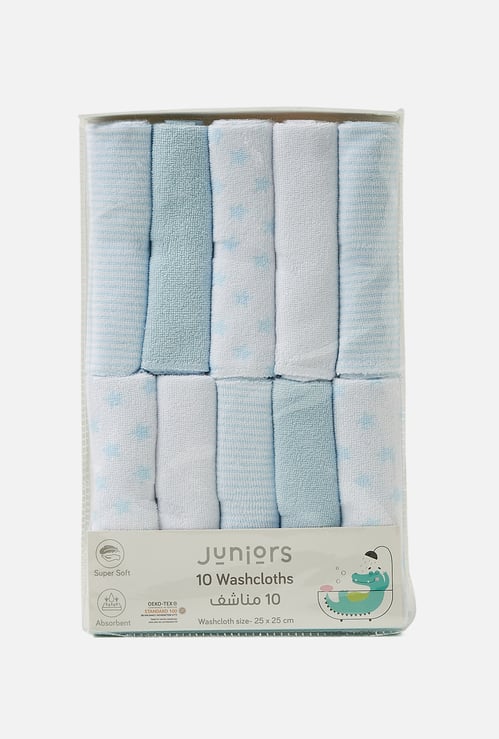 Juniors Textured Washcloth - Set of 10