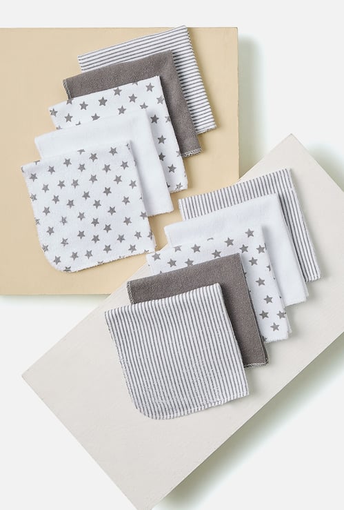 Juniors Printed Washcloth - Set of 10