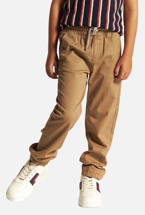 Juniors Solid Joggers with Pockets and Drawstring Closure