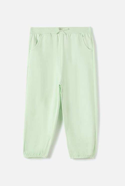 Juniors Solid Joggers with Elasticated Waistband