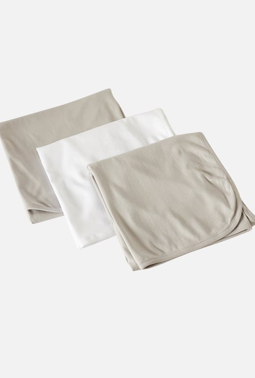 Solid Receiving Blanket - Set of 3