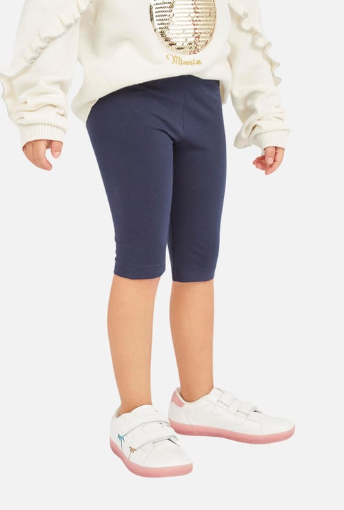 Juniors Solid Shorts with Elasticated Waistband