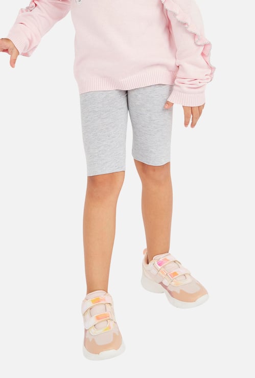 Juniors Solid Shorts with Elasticated Waistband