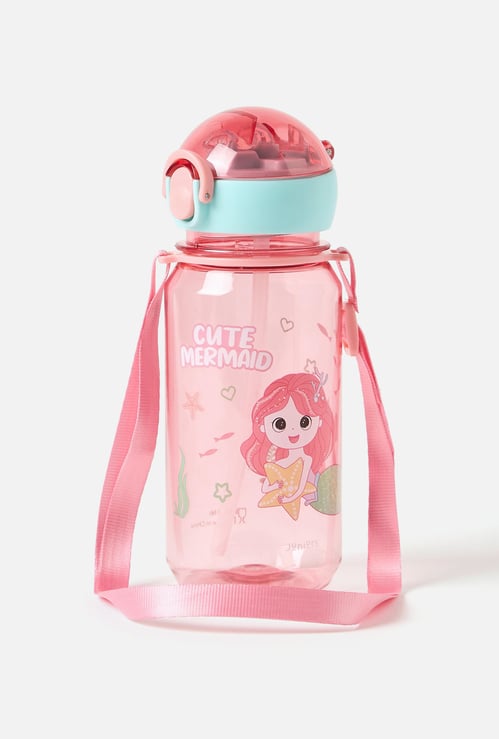 Juniors Mermaid Print Tritan Straw Bottle - 400 ml