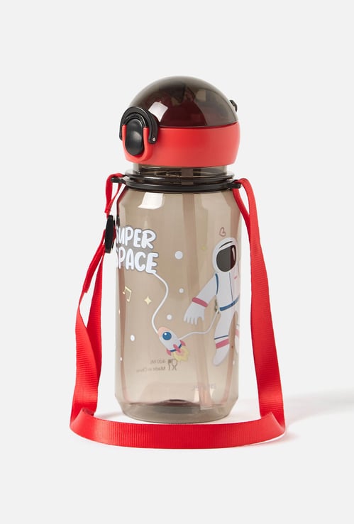 Juniors Tritan Space Print No Spill Straw Water Bottle - 400 ml