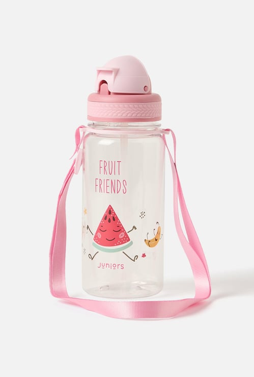 Juniors Fruit Print Flip Straw Bottle - 350 ml