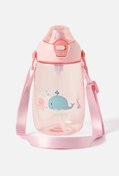 Juniors Tritan Whale Print No Spill Straw Water Bottle - 400 ml