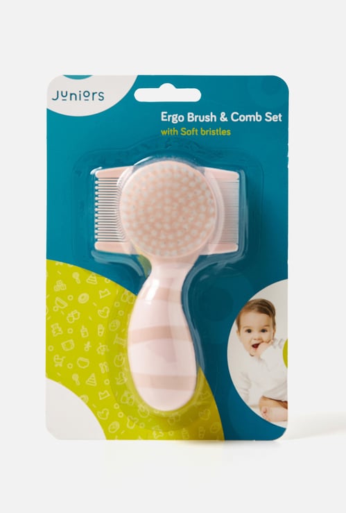 Juniors Ergo Brush and Comb Set with Soft Bristles