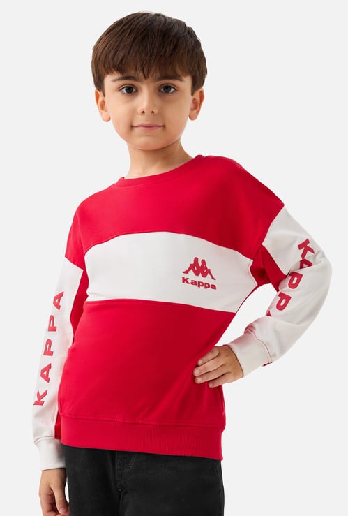 Kappa Colourblock Crew Neck Sweatshirt With Long Sleeves