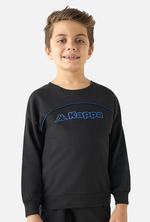 Kappa Logo Print Long Sleeves Sweatshirt and Joggers Set