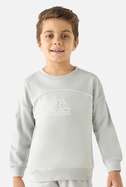 Kappa Logo Print Long Sleeves Sweatshirt and Joggers Set