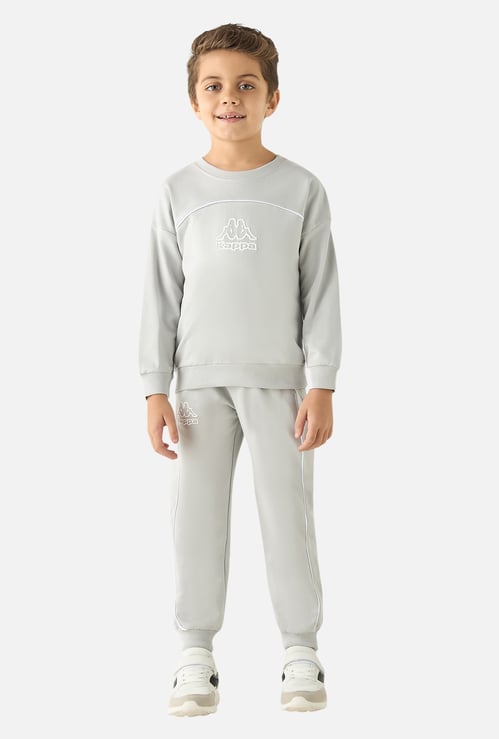 Kappa Logo Print Long Sleeves Sweatshirt and Joggers Set