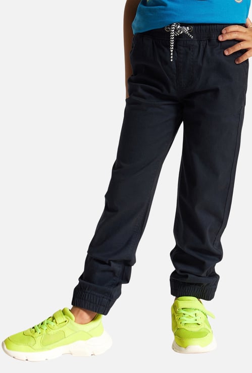Juniors Solid Joggers with Drawstring Closure and Pockets