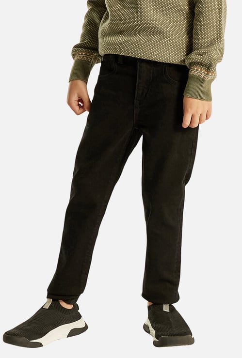 Juniors Boys Solid Slim Fit Jeans