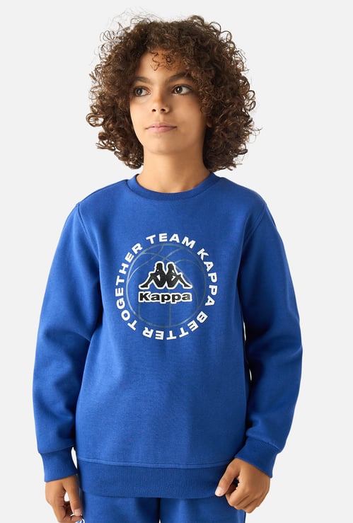Kappa Printed Sweatshirt with Long Sleeves