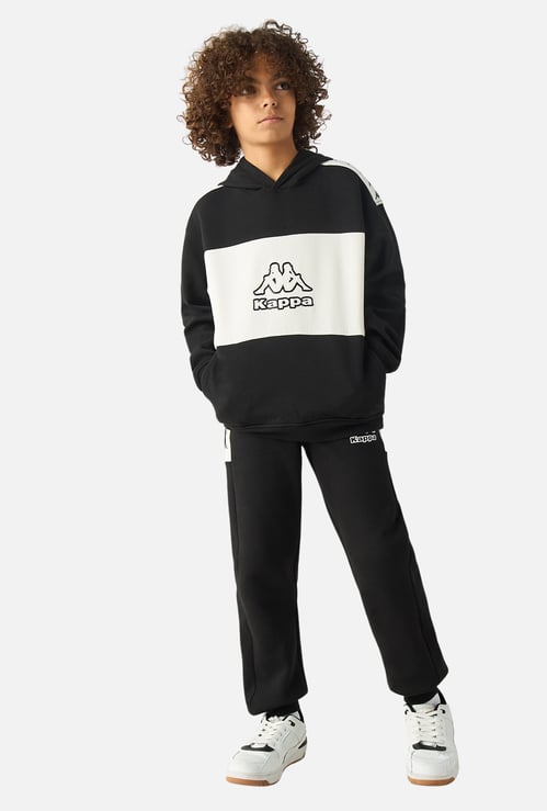 Kappa Logo Detail Hooded Sweatshirt and Joggers Set