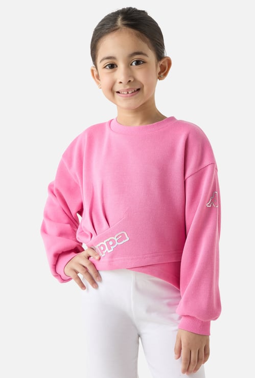 Kappa Logo Print T-shirt with Overlapping Hem