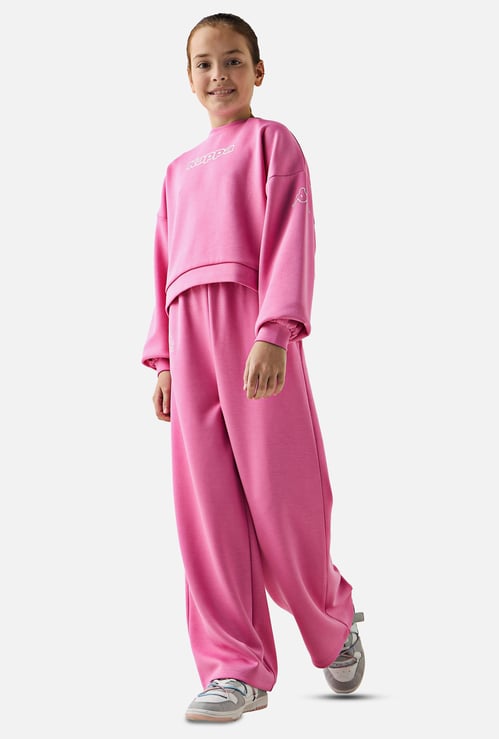 Kappa Logo Detail Long Sleeves Sweatshirt and Track Pants Set