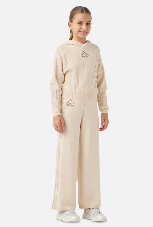 Kappa Logo Print Hooded Sweatshirt And Pants Set