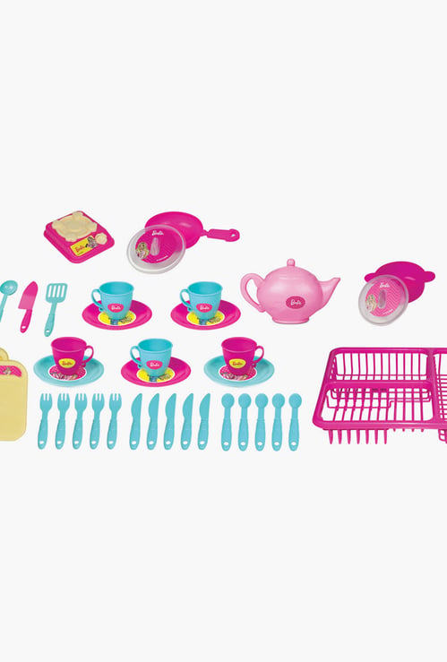 Itoys Barbie Sweet Home Kitchen Set with Basket - 34 Pcs