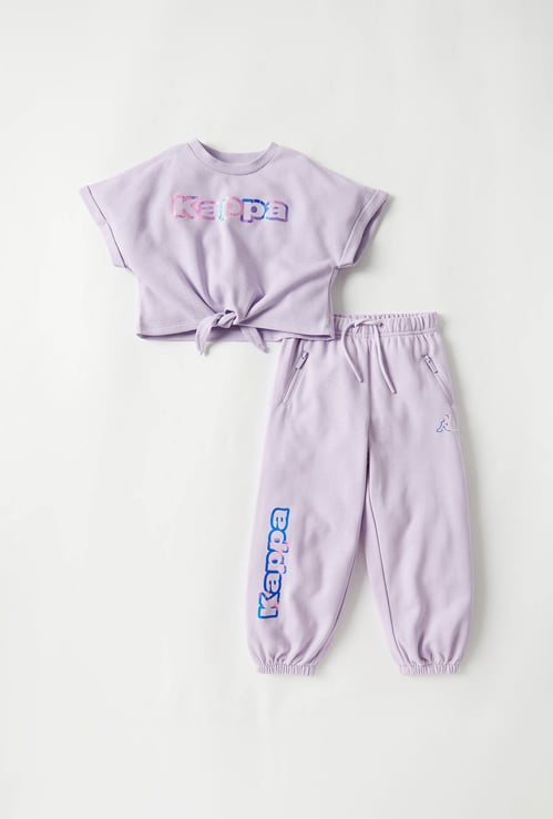 Kappa Logo Print T-shirt and Joggers Set